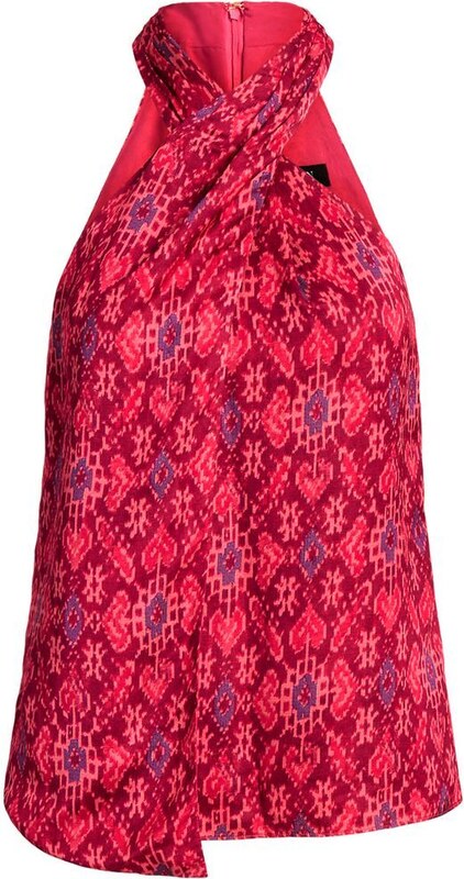 Polo Ralph Lauren Top incrociato in viscosa e lino