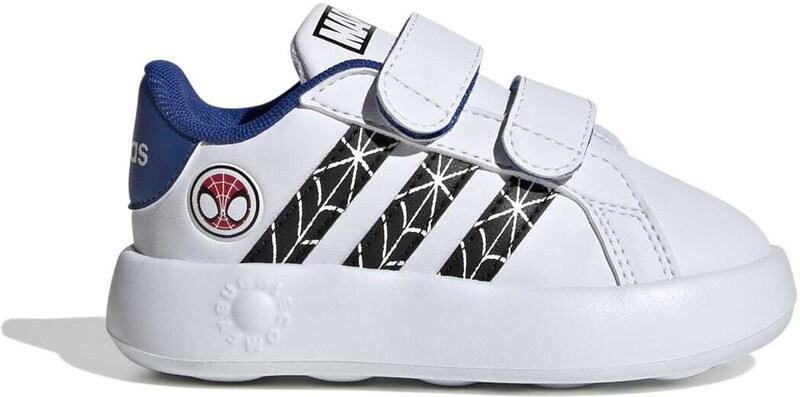 Sneakers primi passi bianche da bambino con stampa Spiderman adidas Grand Court CF I