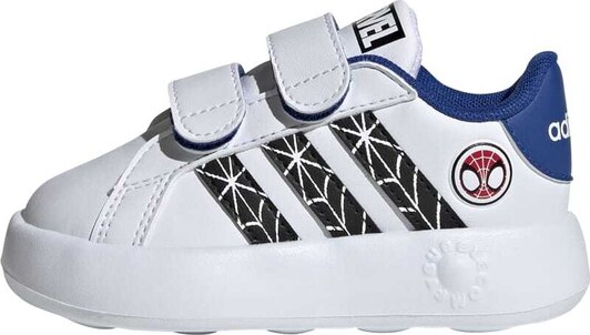 Sneakers primi passi bianche da bambino con stampa Spiderman adidas Grand Court CF I