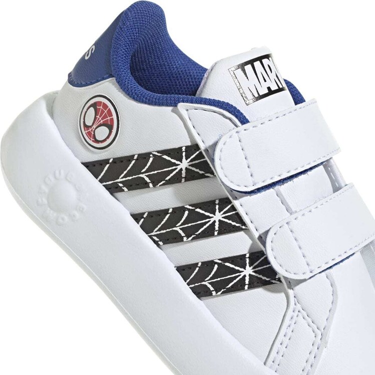 Sneakers primi passi bianche da bambino con stampa Spiderman adidas Grand Court CF I