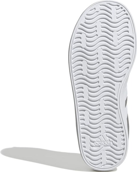 Sneakers grigie da ragazzo con strisce bianche adidas VL Court 3.0 K