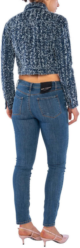 MY TWIN TWINSET Giacca in Jeans con Boucl? - XS