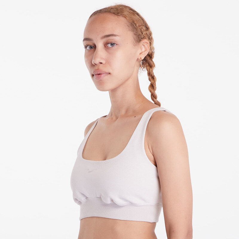 Nike Sportswear Chill Terry Women's crop top Light Orewood Brown/Sail L