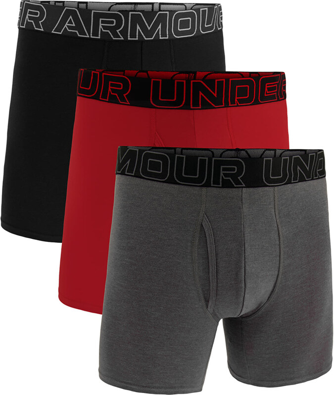 Boxer Under Armour M Perf Cotton 6in 3-Pack Grey XXXXXL