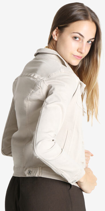 Solada Giacca In Jeans Donna Beige Taglia L