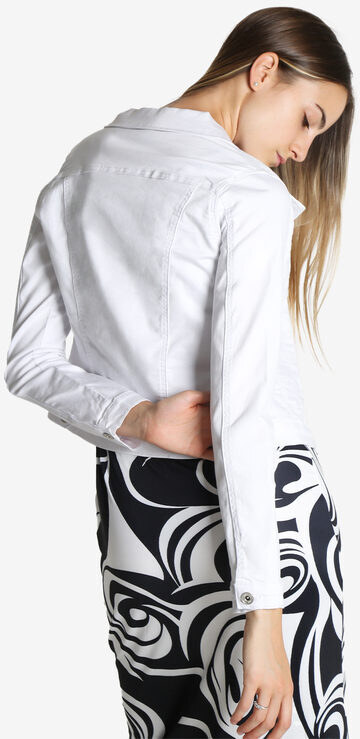Solada Giacca In Jeans Donna Bianco Taglia L