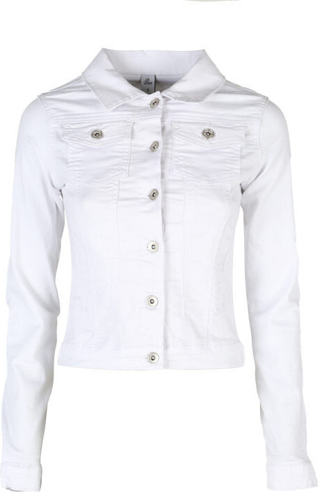 Solada Giacca In Jeans Donna Bianco Taglia L