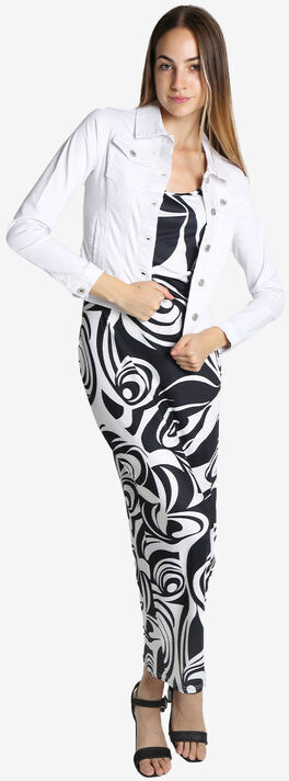 Solada Giacca In Jeans Donna Bianco Taglia L