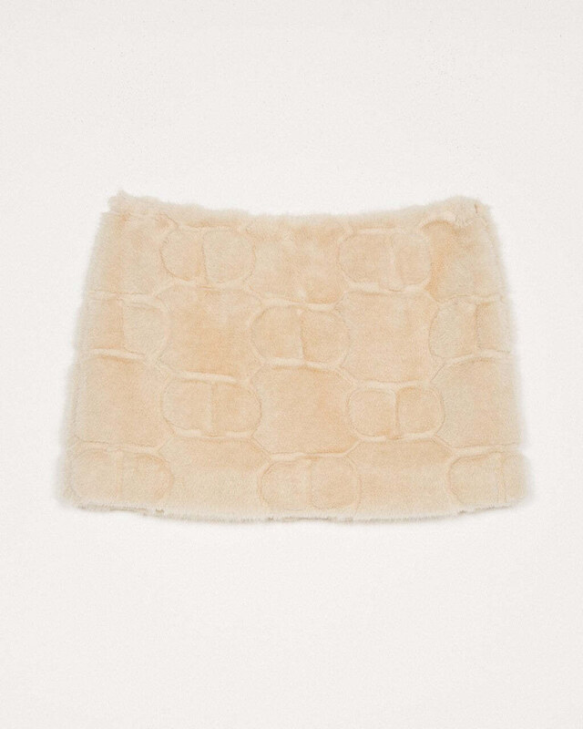 TWINSET Gonna corta Oval T panna