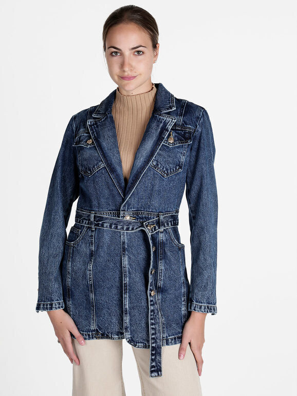 Solada Cappotto Donna In Jeans Giacche Taglia M