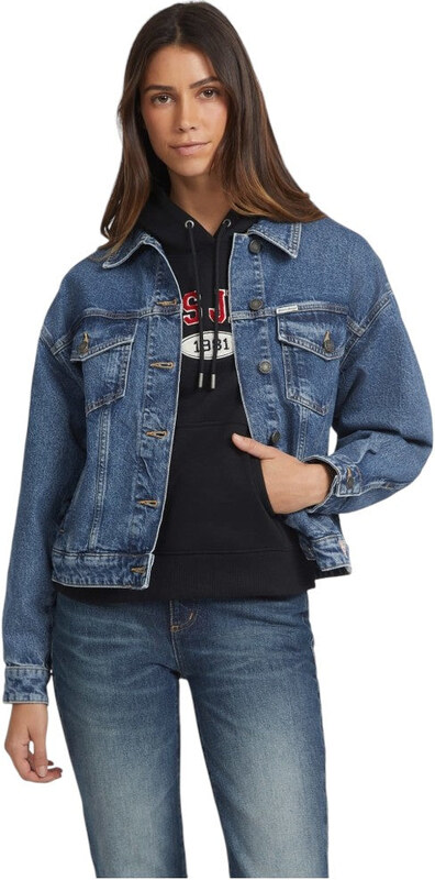 Guess Jeans giubbino jeans oversize trucker W4YN56D5CC3M3DW