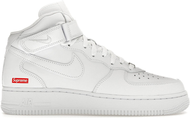 nike air force 1 mid supreme white