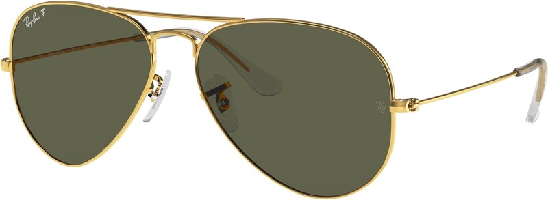 Ray - Ban Unisex Ray - Ban RB3025 AVIATOR 001/58 Occhiali da sole Metallo Oro Verde G15 Pilot Polarizzata