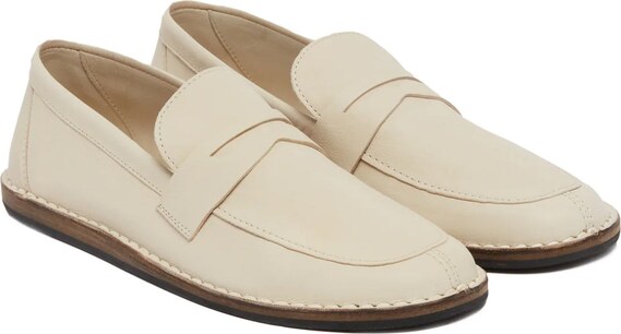The Row Cary Leather Loafers