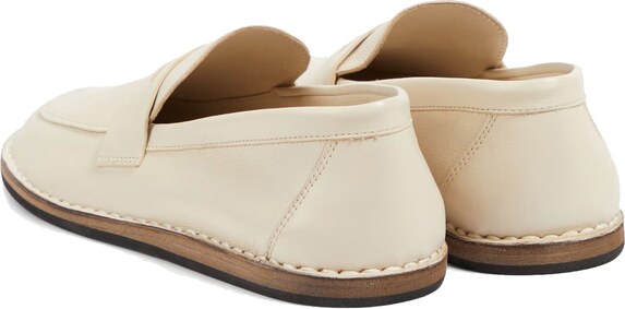 The Row Cary Leather Loafers