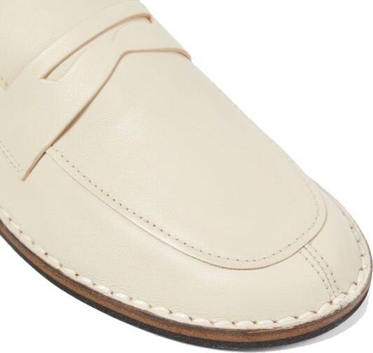 The Row Cary Leather Loafers