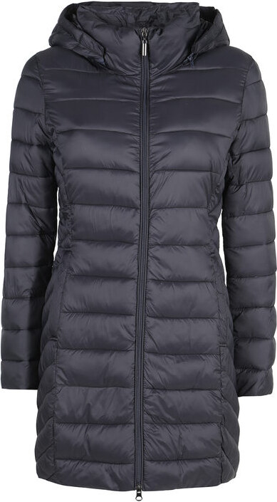 Flight Finery Piumino Lungo Da Donna Con Cappuccio Piumini Invernali Blu Taglia L