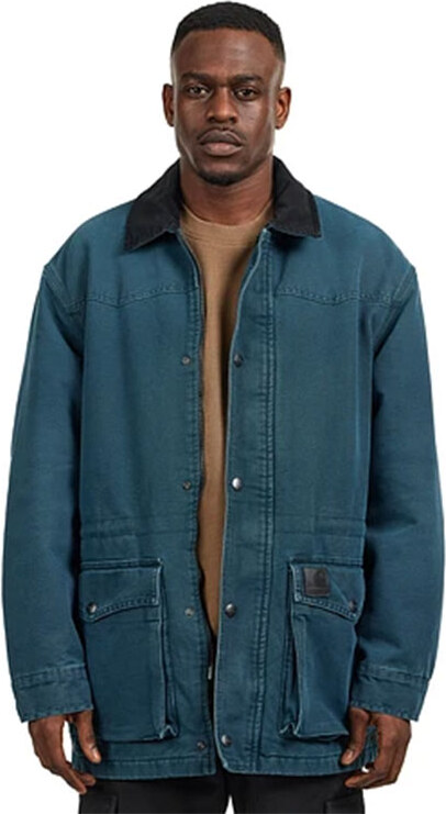 Carhartt WIP OG Santa Fe Coat Deep Lagoon Uomini - Giacche Carhartt WIP - Blu - I034314_2NC_4O-XL