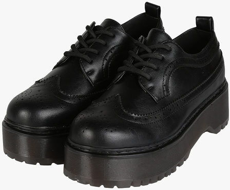 Gavi Francesine Donna Stringate Con Platform Nero Taglia 37