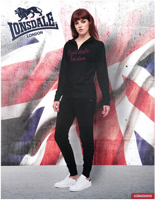 Lonsdale Tuta Da Donna 2 Pezzi Full Zip Tute Sportive Viola Taglia L