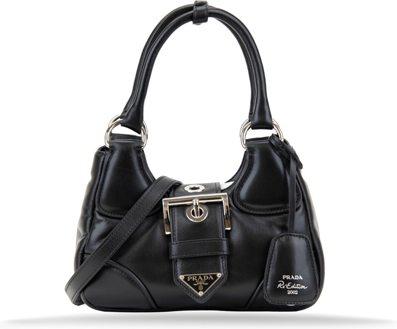 PRADA Re-Edition 2002 1BA381 F0002 Shoulder Bag Nero Pelle