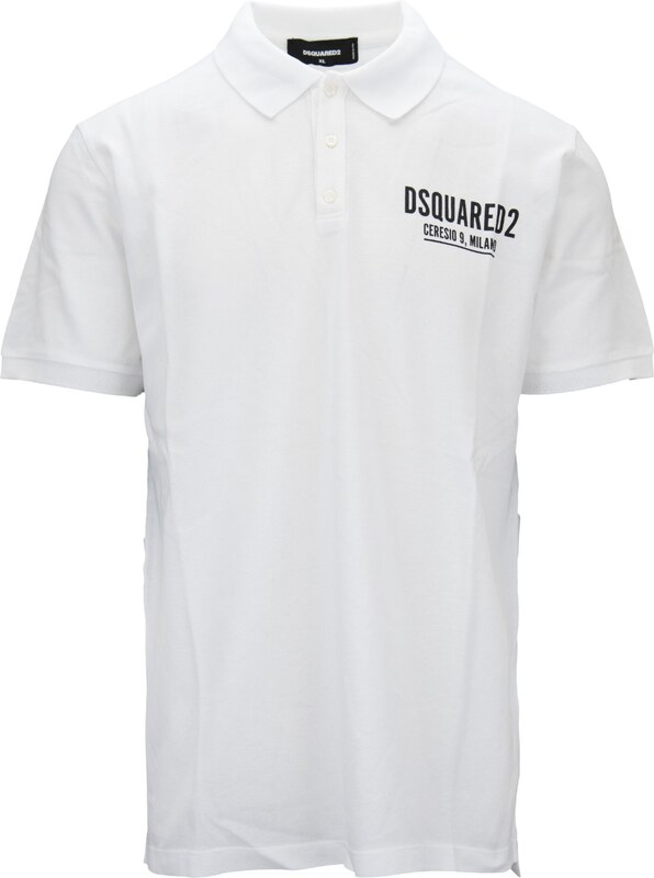 DSQUARED2 Ceresio9 Tennis S71GL0035 100 Polo-XL Bianco Cotone
