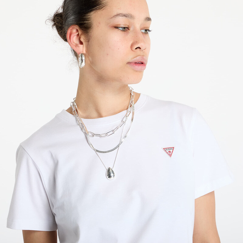 Maglietta Guess JEANS Classic Mini Triangle Tee Pure White L