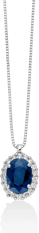 Collana Yukiko donna in oro con zaffiro e diamanti CLD4093Y