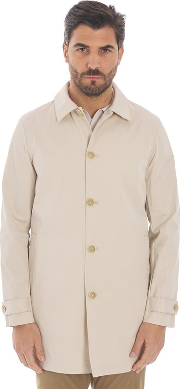 TRENCH HESKIMO IN COTONE TECNICO SABBIA, Colore Sabbia