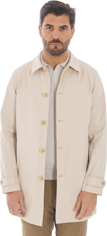 TRENCH HESKIMO IN COTONE TECNICO SABBIA, Colore Sabbia