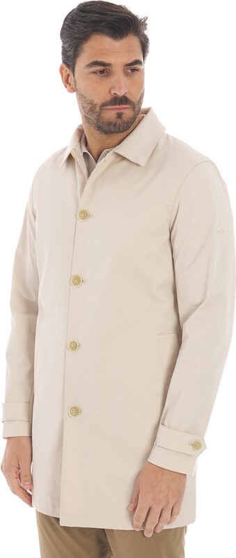 TRENCH HESKIMO IN COTONE TECNICO SABBIA, Colore Sabbia