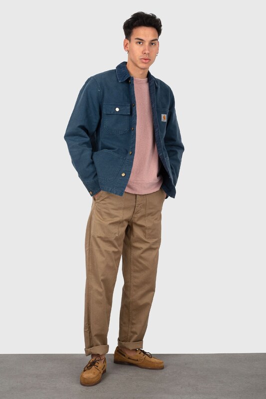 Carhartt Wip Michigan Coat 'dearborn' Canvas Carta Zucchero Uomo Giacche