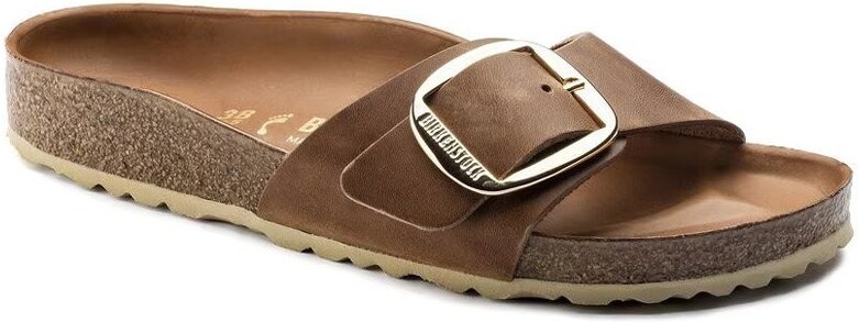 Birkenstock MADRID BIG BUCKLE in nabuk cognac