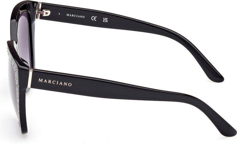 Guess by Marciano Donna Guess by Marciano GM00021 01B Occhiali da sole Acetato Nero Fumo Squadrata Normale