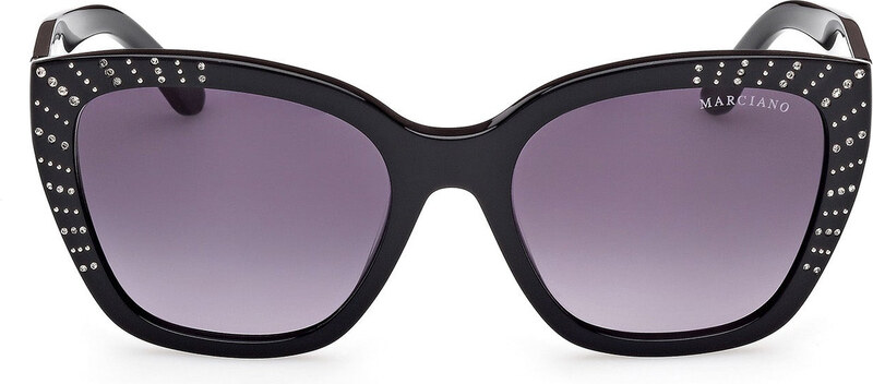 Guess by Marciano Donna Guess by Marciano GM00021 01B Occhiali da sole Acetato Nero Fumo Squadrata Normale