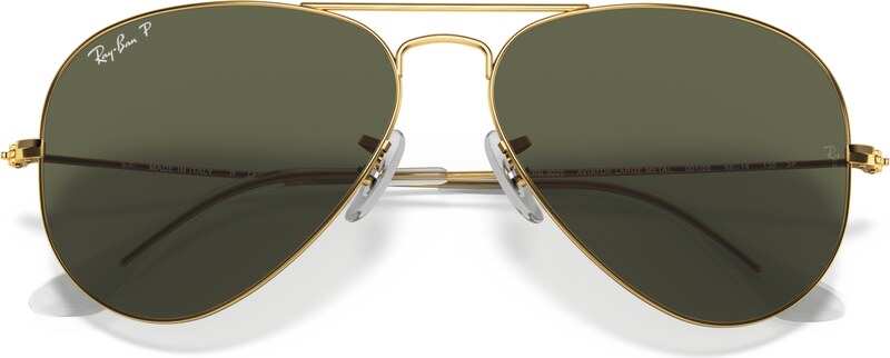 Ray - Ban Unisex Ray - Ban RB3025 AVIATOR 001/58 Occhiali da sole Metallo Oro Verde G15 Pilot Polarizzata