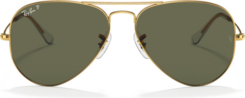 Ray - Ban Unisex Ray - Ban RB3025 AVIATOR 001/58 Occhiali da sole Metallo Oro Verde G15 Pilot Polarizzata