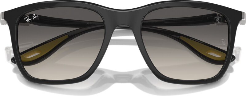 Ray - Ban Unisex Ray - Ban RB4433M F62411 Occhiali da sole Nylon Grigio Grigio Squadrata Normale Sfumato