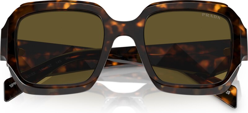 Prada Donna Prada PR 28ZS 14L09Z Occhiali da sole Acetato Verde Marrone Pillow Normale