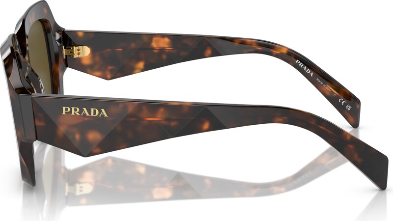 Prada Donna Prada PR 28ZS 14L09Z Occhiali da sole Acetato Verde Marrone Pillow Normale