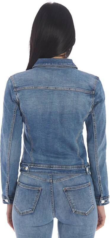 GIUBBOTTO IN DENIM WHITE WISE, Colore Azzurro