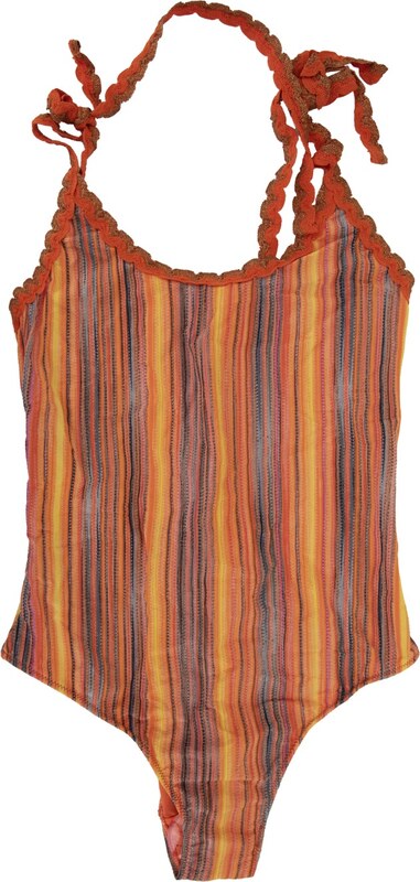 ME FUI MF23-0322U One-piece Swimsuit-S Arancione, Multicolore Poliammide, Elastan, Poliestere