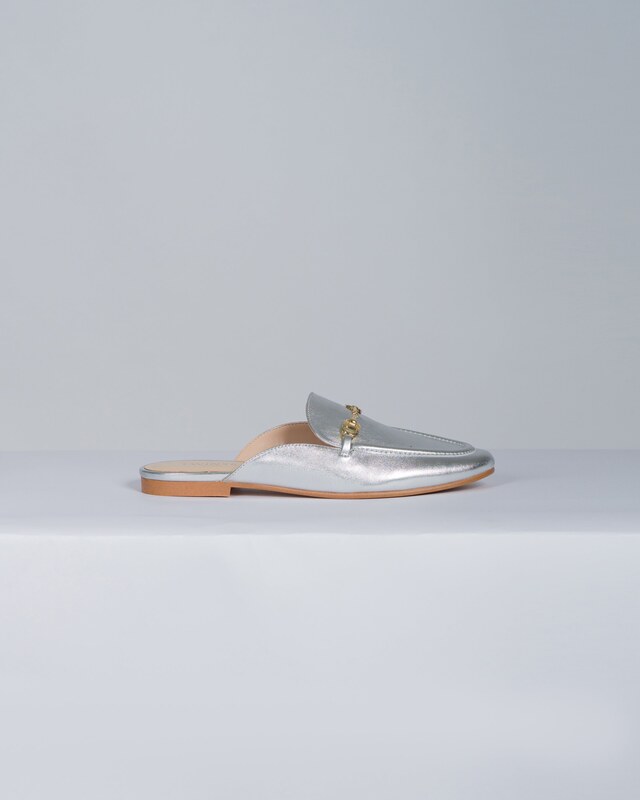 TWINSET Ciabatta con strass argentio