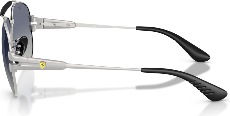 Ray - Ban Unisex Ray - Ban RB3762M F1224L Occhiali da sole Metallo Argento Pantos Normale Sfumato