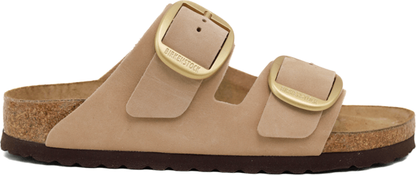 Birkenstock SANDALO ARIZONA BIG BUCKLE IN PELLE NUBUK BEIGE