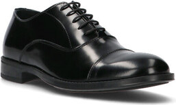 MEZZETINTE Stringata uomo nera in pelle STRINGATA