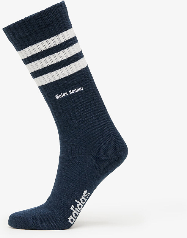 adidas Originals Calzini adidas x Wales Bonner 3 Stripe Socks 2-Pack Blue/ Night Navy/ Chalk White M