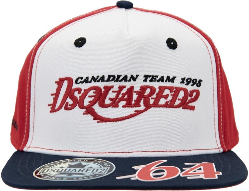 DSQUARED2 Basket BCM0764 M1743 Cap-S Rosso, Bianco, Blu Cotone