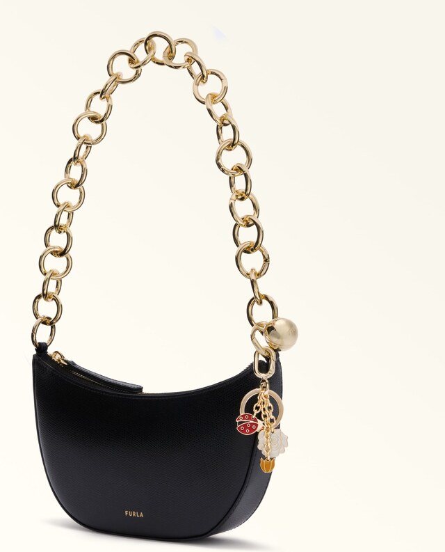 Furla Crystal Portachiavi Panna Bianco Metallo + Smalto Donna