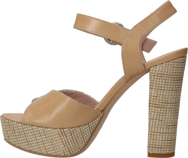 Armando olivieri Sandalo con tacco Moda Beige